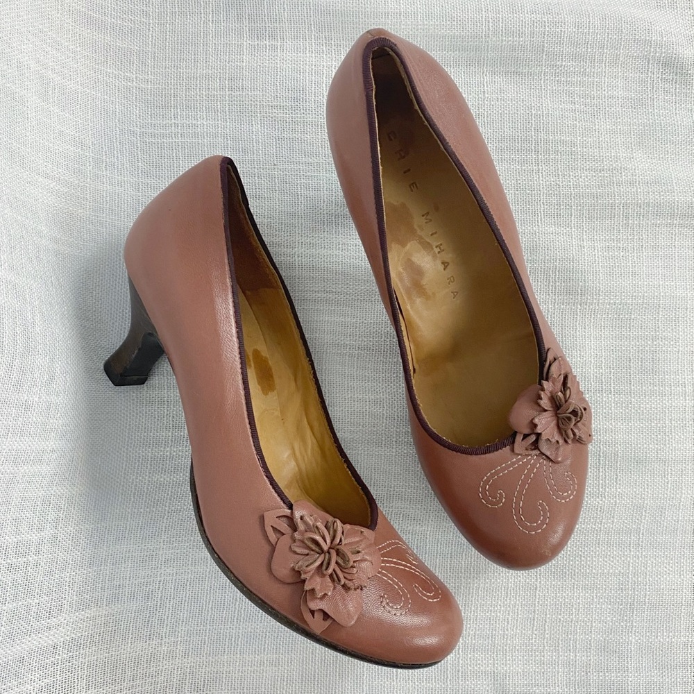 Anthro Chie Mihara Mauve Retro Vintage Heels 37.5